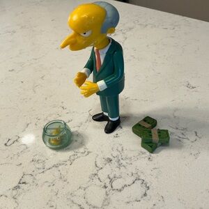 2000s Playmate series 1-Simpsons Montgomery Burns action figure toy